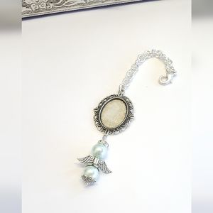 Handmade Guardian Angel Memorial Photo Charm Wedding Bouquet Meaningful Keepsake